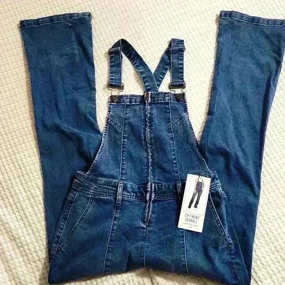 Vanilla Star Slim Bootcut Zip Front Overall - Picture 4 of 6